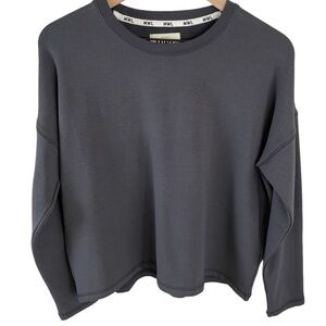 Madewell MWL Superbrushed Easygoing Sweatshirt Crewneck Color Black Coal
Size Lg